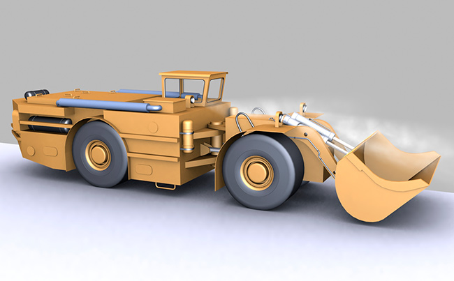 3D Modell eines Fahrladers.