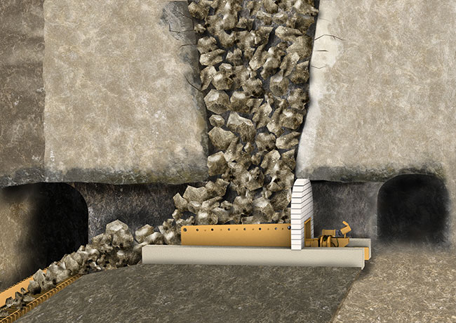 technische-Illustration,schnitt,Blockbruchbau