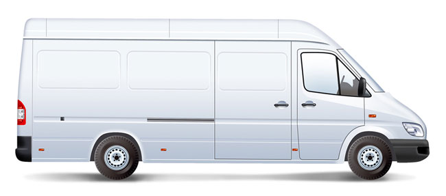 Technische Grafik, Ansicht eines Mercedes Sprinter